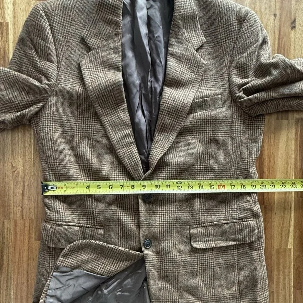 Burberrys Plaid Blazer‎ Camel Hair Dark Academia Old Money Equestrian